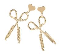 MAGICLULU Boucles D’Oreilles Ciseaux pour Femmes, Petites Puces D’Oreilles Pendantes en Métal Doré, Légères et Délicates, Bijoux Fantaisie pour Anniversaire et Bal de Promo