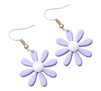 MAGICLULU Boucles D'oreilles pour Femmes Légères en Acrylique Pourpre de Marguerite, Confortables à Porter, Look Décontracté Jean ou T-shirt