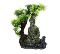 MAGICLULU Bouddha Aquarium Assis Statue Décorative pour Aquarium Ornement Résine