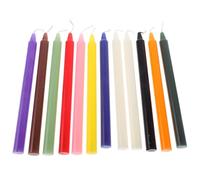 MAGICLULU Bougies Coniques Décoratives Colorées Lot de 12 Non Parfumées Style Simple et Élégant en Paraffine Forme Effilée Couleur Aléatoire pour Fête et Cérémonie