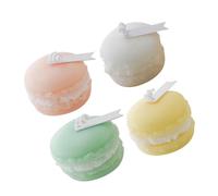 MAGICLULU Bougies Décoratives en Cire de Soja et Paraffine, Parfum Léger Mini Bougie Parfumée Macaron Coffret de 4 Couleur Aléatoire pour Table et Mariage