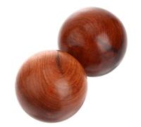 MAGICLULU Boule de Massage en Bois 2 Pièces Ronde Portable pour Exercice des Mains et Amélioration Santé Manuelle Lors de Séances de Massage