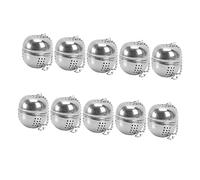 MAGICLULU Boules à Thé Filtre 10 Pcs Argenté en Acier Inoxydable Résistantes à Haute Température pour Tamiser les Résidus de Thé pour Bureau et Maison