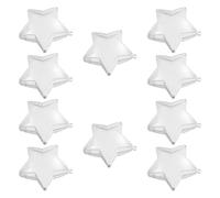 MAGICLULU Boules Suspendues en Plastique Transparentes Étoile 80x80x36mm, Coffret 10 Pièces à Remplir, Décoration DIY pour Fêtes, Mariage et Emballage Présent, Ornements Transparents