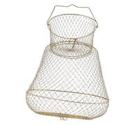 MAGICLULU Bourriche de Métal Pliable Filet Léger Résistant à Usure avec Fond Plat Panier de Stockage Compact pour Poissons Accessoires de Robustes et Durables