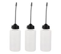 MAGICLULU Bouteille D'huile pour Machine à Coudre 3 Pièces, Plastique Souple Transparent, Bec en Fer Bouchon, Accessoire pour Entretien de Machines à Coudre, Usage Artisanal et Couture,