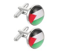 MAGICLULU Boutons de Manchette Palestine en Alliage de Zinc pour Homme, Style Unique et Polyvalent, 1 Paire, Accessoire pour Chemise Formelle ou Mariage