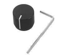 MAGICLULU Boutons de Potentiomètre pour Guitare en Alliage D'aluminium Noir, Trou D'axe 6 Mm, Lot de 1 Set de Pièce, Contrôle Précis du Volume Tonalité, Accessoires pour Ampli Guitare