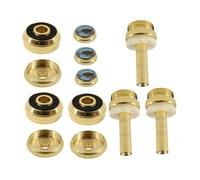 MAGICLULU Boutons de Trompette Petit Modèle Bord Doré Jeu de 12 Pièces en Métal Boucles à Pression pour Réparation et Entretien d'Instruments de Musique Accessoire Pratique pour