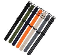 MAGICLULU Bracelet de Montre en Toile Nylon 24mm Vert, Installation Facile | Usage Sport et Quotidien, Port Confortable, 1 Pièce, pour Remplacer une Bande Cassée