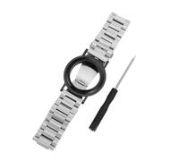 MAGICLULU Bracelet de Montre Localisateur Connecté pour Femme, Double Boucle Pression, Acier Inoxydable 304, Design Solide, Taille Ajustable, Couleur Argenté, Accessoire Connecté Sécurisé