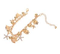 MAGICLULU Bracelet Délicat pour Femmes et Filles en Alliage Or Scintillant, Léger et Confortable, Décoration de Poignet pour Nouvel An et Fiançailles