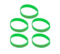 MAGICLULU Bracelet en Silicone Drapeau du Pays, 5 Pièces Vert | Confortable à Porter, pour Jeux et Match de Football, Lot de Cinq, Style Sportif