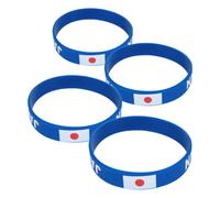 MAGICLULU Bracelets en Silicone Souvenirs Bleu Coupe du Monde Lot de 4 Impression Drapeau National pour Activités Sportives et Cohésion D'équipe Homme et Femme