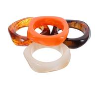 MAGICLULU Bracelets Joncs Irréguliers Couleurs Ambre Marron Orange Beige 4 Pièces Acrylique Semi-transparent Accessoires pour Femmes en Soirées et Événements