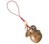 MAGICLULU Breloque Bois Lapin Vert pour Téléphone Pendentif Charmant Suspendu Accessoire Pratique pour Coque Sacoche ou Porte-clés Cadeau Décoratif et Facile à Fixer