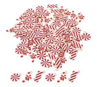 MAGICLULU Breloques de Noël en Alliage Rouge et Blanc - 44 Pendentifs Assortis pour Création de Bijoux DIY Accessoires Décoratifs Festifs et Fabrication de Boucles D’Oreilles