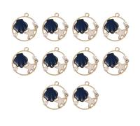 MAGICLULU Breloques pour Bijoux DIY 10 Pcs, Pendentifs Coquillages et Étoiles de Mer Bleus 28x25 Mm, Accessoires de Bijoux Légers en Alliage pour Bracelets, Colliers et Créations