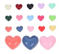 MAGICLULU Breloques Résine Cœur Mini 13 Mm pour Artisanat Créatif 100 Pièces Couleur Variée Dos Plat Légères Loisirs Créatifs Scrapbooking Accessoires DIY