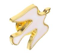 MAGICLULU Broche Blanche en Émail, Épingle Religieuse Chrétienne pour Vêtements, Accessoires de Baptême et Communion, Bijou Symbolique de Paix, 1 Pièce