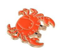 MAGICLULU Broche Crabe en Alliage Solide Épingle pour Vêtements et Paquet Design Cartoon Mignon Accessoire Mode Polyvalent pour Femme Pin Crabe Fantaisie Reversible Manteau et Chapeau