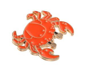 MAGICLULU Broche Crabe en Alliage Solide Épingle pour Vêtements et Paquet Design Cartoon Mignon Accessoire Mode Polyvalent pour Femme Pin Crabe Fantaisie Reversible Manteau et Chapeau
