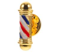 MAGICLULU Broche de Barbier Vintage en Alliage Plaqué Émaillé, Épinglette de Revers Élégante pour Hommes, Usage Polyvalent en Salon Chapeaux, Symbole de Professionnalisme