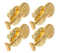 MAGICLULU Broche de Communion Épingle de Première Communion 4 Pièces, Or, Alliage, Accessoire Métallique Raffiné pour Baptême et Fêtes Religieuses