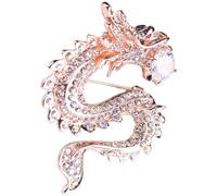 MAGICLULU Broche Dragon Zodiaque Métallique Chinoise, Broche et Épingle pour Femmes, Taille, Léger, Accessoire Mode pour Tenues Vintage et Présent D’anniversaire Unique