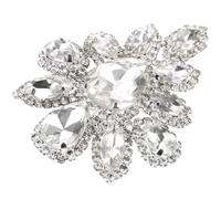 MAGICLULU Broche en Cristal Fleur Ronde Métal Nœud Élégant, Épinglette Chic pour Femme, Accessoire Mode Raffiné pour Robe, Paquet ou Chapeau, Fête et Mariage, Bijou Vintage Délicat