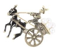 MAGICLULU Broche Ornementale Baroque en Cristaux Petite Broche Féminine en Alliage Accessoire Mode pour Vêtements et Fêtes