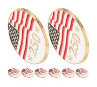 MAGICLULU Broches Commémoratives 250e Anniversaire de L'indépendance Américaine 8 Pièces en Alliage Décoratives et Patriotiques pour Occasions Décontractées et Formelles