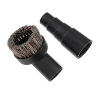 MAGICLULU Brosse pour Aspirateur en Abs avec Poils de Crin de Cheval, Accessoire Noir pour Nettoyage de Poussière, Compatible Embout 32mm, pour Meubles et Sols
