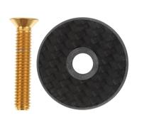 MAGICLULU Cache-Boulon en Alliage de Titane pour Vélo de Route et VTT 28,6 MM Capuchon de Fourche de Vélo Léger et Résistant Accessoires Casque et Potence Finition Brillante Dorée