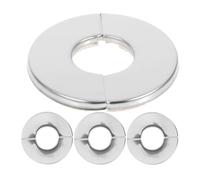 MAGICLULU Cache Décoratif pour Trou Mural 25mm en Acier Inoxydable, Lot de 4 Plaques de Recouvrement pour Tuyaux D'eau, Bride Fendue Compatible Radiateurs et Salle de Bain, Couvre-tuyaux