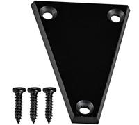 MAGICLULU Cache-tiges de Réglage Guitare Électrique en Plastique Noir Monocouche 3 Vis Noires, Pièce Détachée Triangle Acier, Accessoire Réparation pour Guitare et Basse, Compatible Modèles
