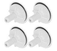 MAGICLULU Cache-Trou d'Évier et Bouchon Métallique Obturateur, Lot de 4 en Plastique Antirouille pour Trou de Robinet, Installation Facile sans Outil Cuisine et Lavabo