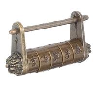 MAGICLULU Cadenas à Combinaison Rétro Petit Format en Alliage de Zinc, Verrou de Mot de Passe Créatif Caractères Chinois Anciens, Cadenas Décoratif Vintage pour Valise et Boîte, Serrure