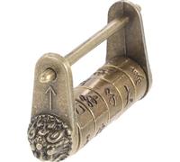 MAGICLULU Cadenas à Mot de Passe Vintage Style Chinois en Métal Petit Format, Serrure de Tiroir et Armoire Sécurisée, Verrouillage par Texte pour Boîte à Bijoux et Meuble Ancien