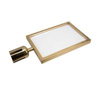 MAGICLULU Cadre de Signalisation en Acier Inoxydable pour Poteau Commercial, Support de Panneau Portrait A4 Doré Sangle Rétractable, Conçu pour Barrières d'Aéroport et Contrôle des Foules