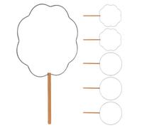 MAGICLULU Cadres D'éventails Chinois en Fer et Bois, Lot de 6 Pièces pour Bricolage DIY, Structure Solide et Finition Délicate, pour Mariages et Projets Créatifs