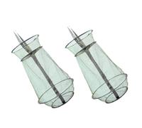 MAGICLULU Cage à Poissons Pliable en Maille Fine Vert, Filet de Pêche en Matériau à Séchage Rapide, 2 Pièces pour Conservation de Petits Poissons en Réservoir
