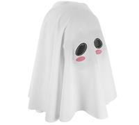 MAGICLULU Cagoule Spectrale Blanche en Spandex avec Clip de Sécurité Intégré, Masque de Cosplay D'horreur à Double Expression pour Fête Halloween et Jeu de Rôle