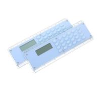 MAGICLULU Calculatrice de Règle 2pcs avec Boîtier à Piles Bleu, Plastique Solide, Opération Conviviale pour Cours de Mathématiques