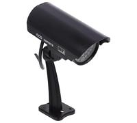 MAGICLULU Caméra Factice de Sécurité Extérieure Solaire, Abs Noir, Réglable | Étanche, Installation Facile, Usage Intérieur et Extérieur, Support Orientable, Pile Aaa ou Panneau Solaire
