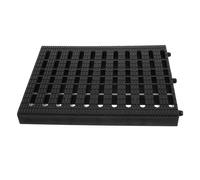 MAGICLULU Caniveau Plastique Noir 200x250x25 Mm, Grille D'égout Amovible Rectangulaire pour Drainage Extérieur, Couverture de Drain pour Jardin, Trottoir et Terrasse, Collecteur Eau Pluie