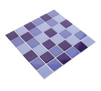 MAGICLULU Carrelage Piscine en Céramique Bleu Lac Brillant 48 Pièces, Carreaux Muraux Décoratifs sans Joint, Adaptés Bassin à Poissons, Salle de Bain Cuisine, Dimensions Standard Mosaïque