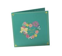 MAGICLULU Carte de Vœux 3D pour Fête des Mères Carte Pop-Up Fleur en Papier Format 1 Pièce Design Cœur en Guirlande Présent Original pour Maman Papier Imprimé