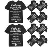 MAGICLULU Cartes D’Instructions de Lavage 50 Pièces Papier Noir | Routine de Lessive et Emballage Boutique, Aide à Limiter les Dommages et L’usure
