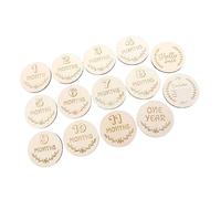 MAGICLULU Cartes D'étapes En Bois Pour -nés, Souvenirs De Grossesse, 12 Pièces, Taille Standard, Naturelles Et Sûres, Pour Photographie Bébé Et Suivi Mensuel De Croissance